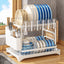 Kitchen drainage rack bowl and dish rack bowl and dish storage rack household utensils knives and forks storage rack - Korvel