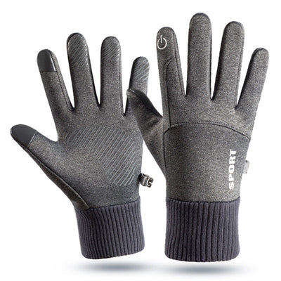 Outdoor gloves for men in winter warm and plush touch screen anti slip windproof and waterproof for women in winter - Korvel
