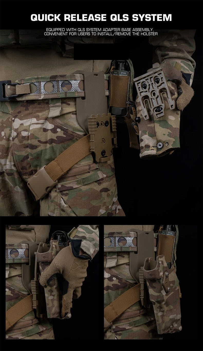 Holster tactique pour pistolet gauche 6354DO pour Glock 17