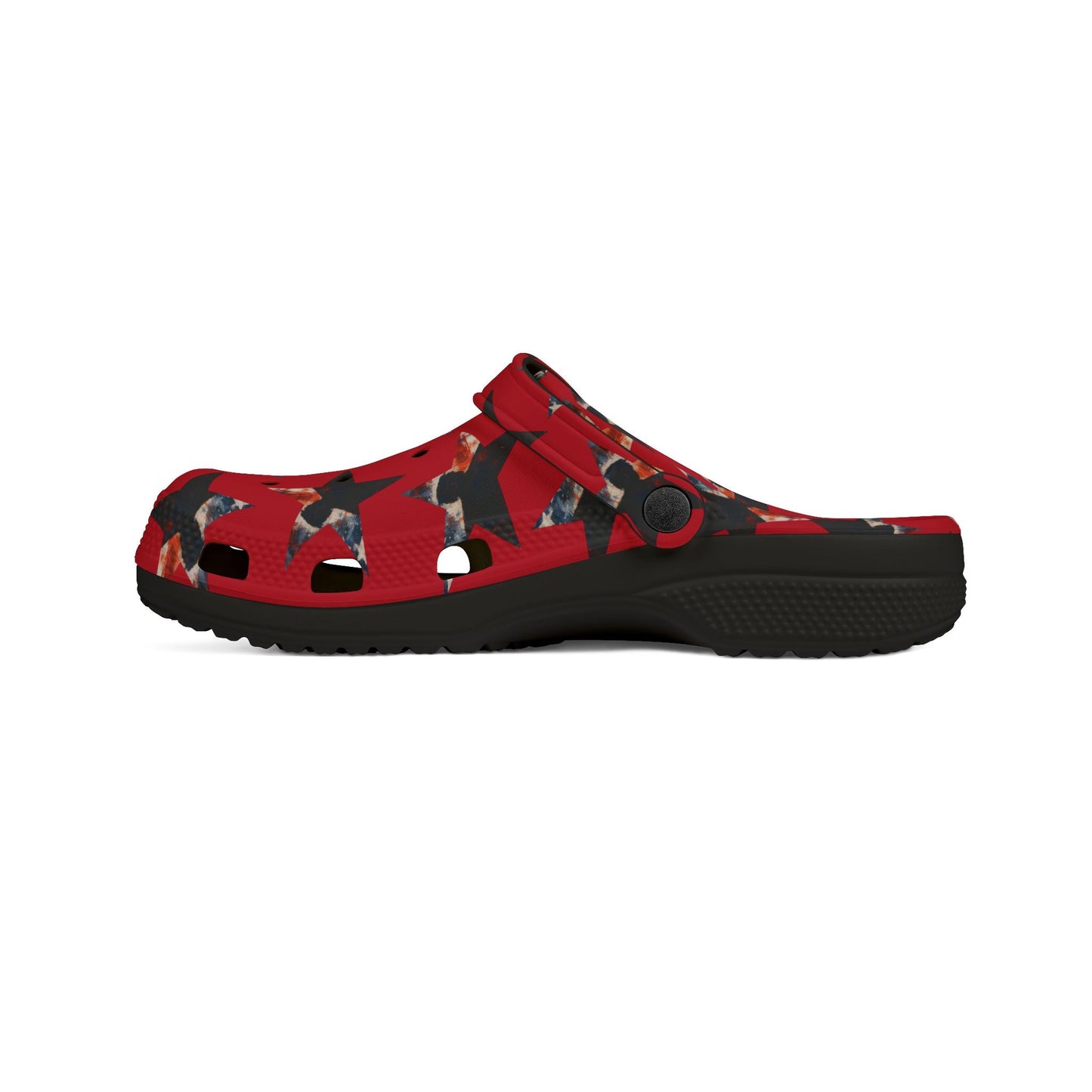 Red Presidential Silhouette Star EVA Clogs – Lightweight Slip-Ons