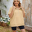 Half Zip Short Sleeve Hooded Top - Korvel