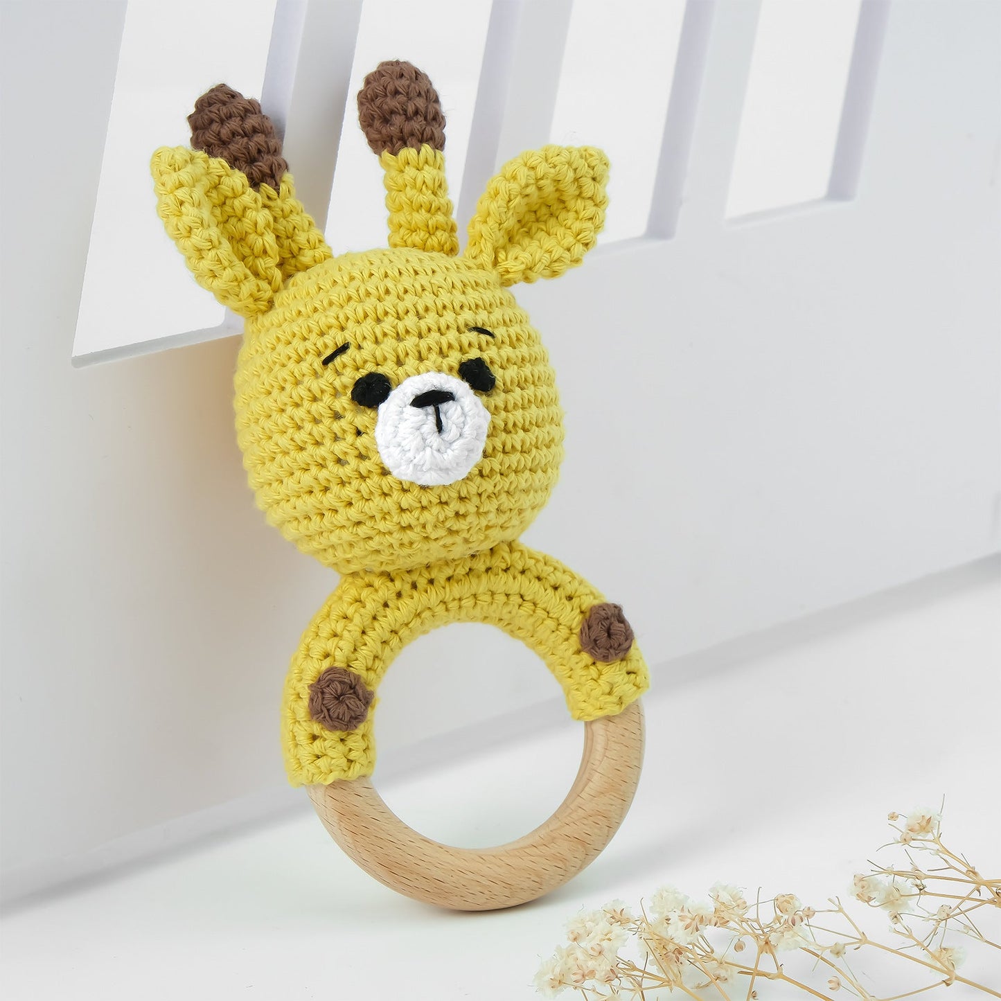 Carving Name Baby Soothing Bell Newborn Gift Bath Gift Knitted Cartoon Doll - Korvel