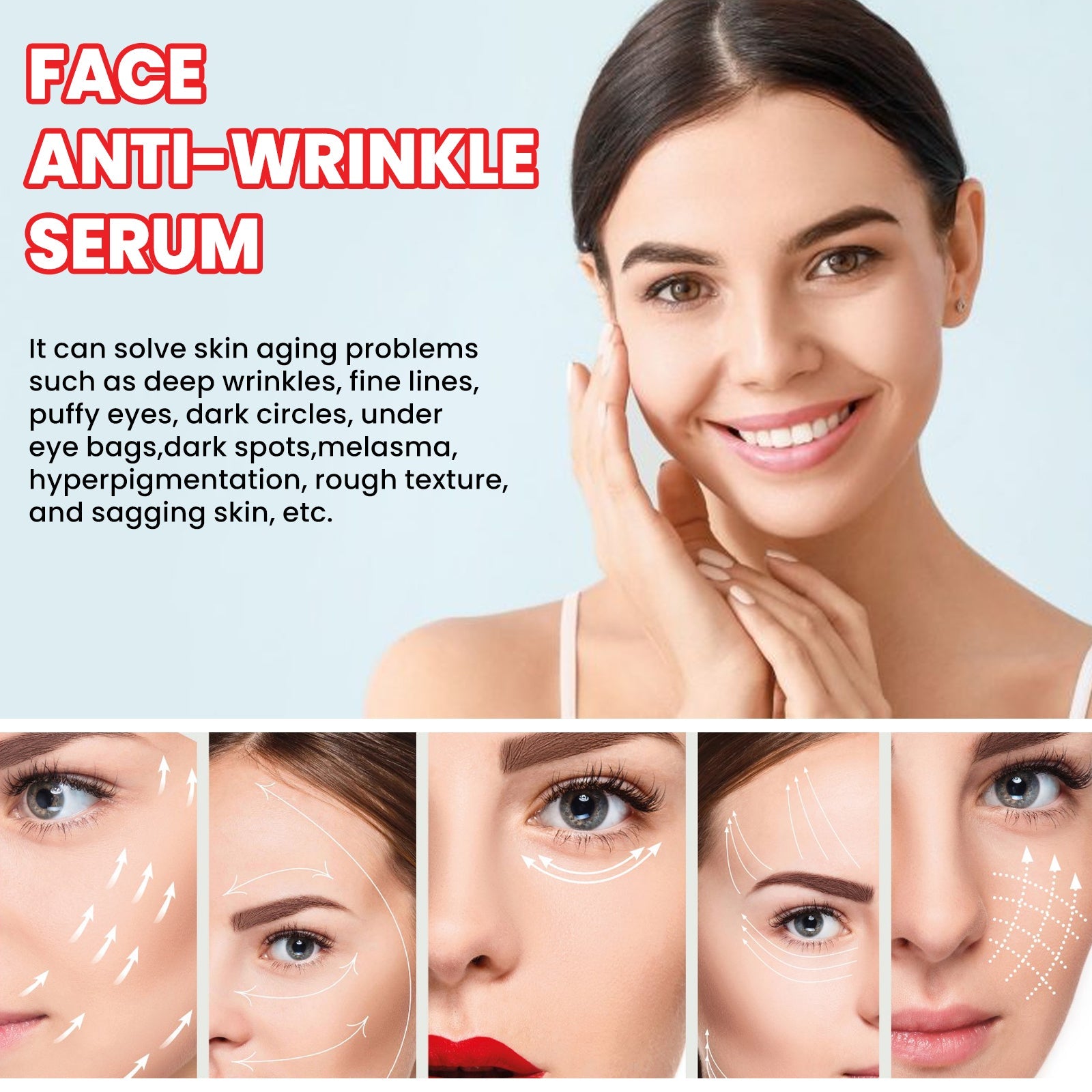 Face Anti-Wrinkle Essence, Firming Skin Lightening Lines And Anti-Aging Collagen Moisturizing Essence - Korvel