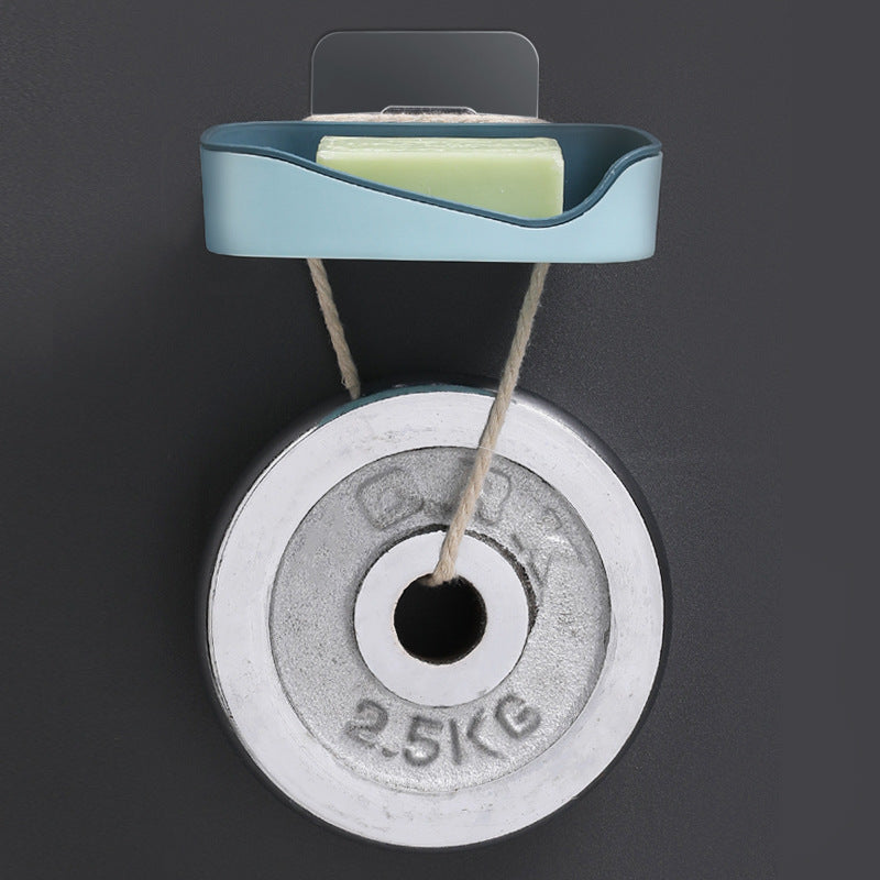 Contrast Color Drain Soap Box Double-Layer Storage Soap Box Bathroom Rack Strong Non-Marking Paste Soap Box - Korvel