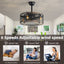 20 inch Caged Ceiling Fan with Lights - Korvel