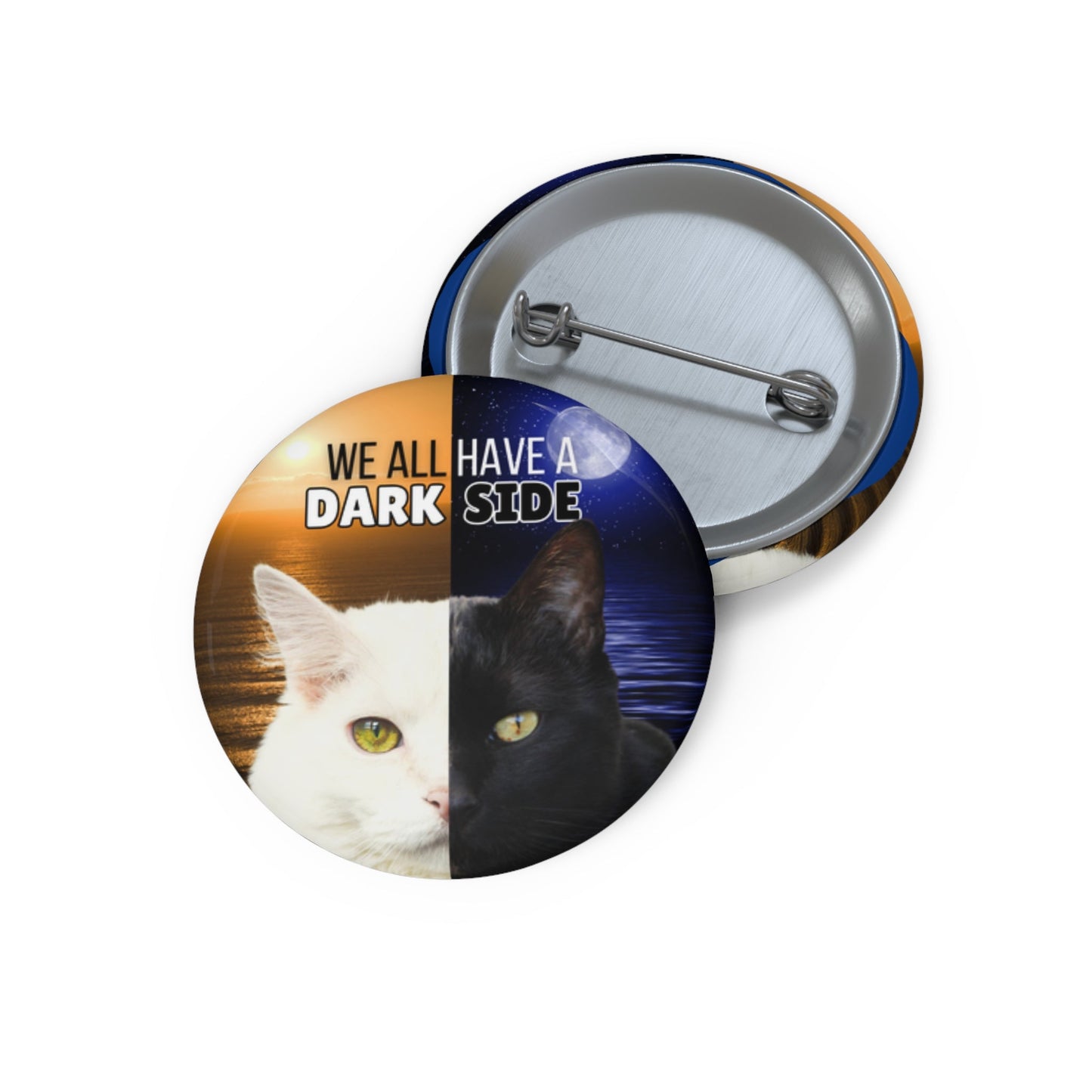 Embrace the Duality – Cat Pinback Button - Korvel