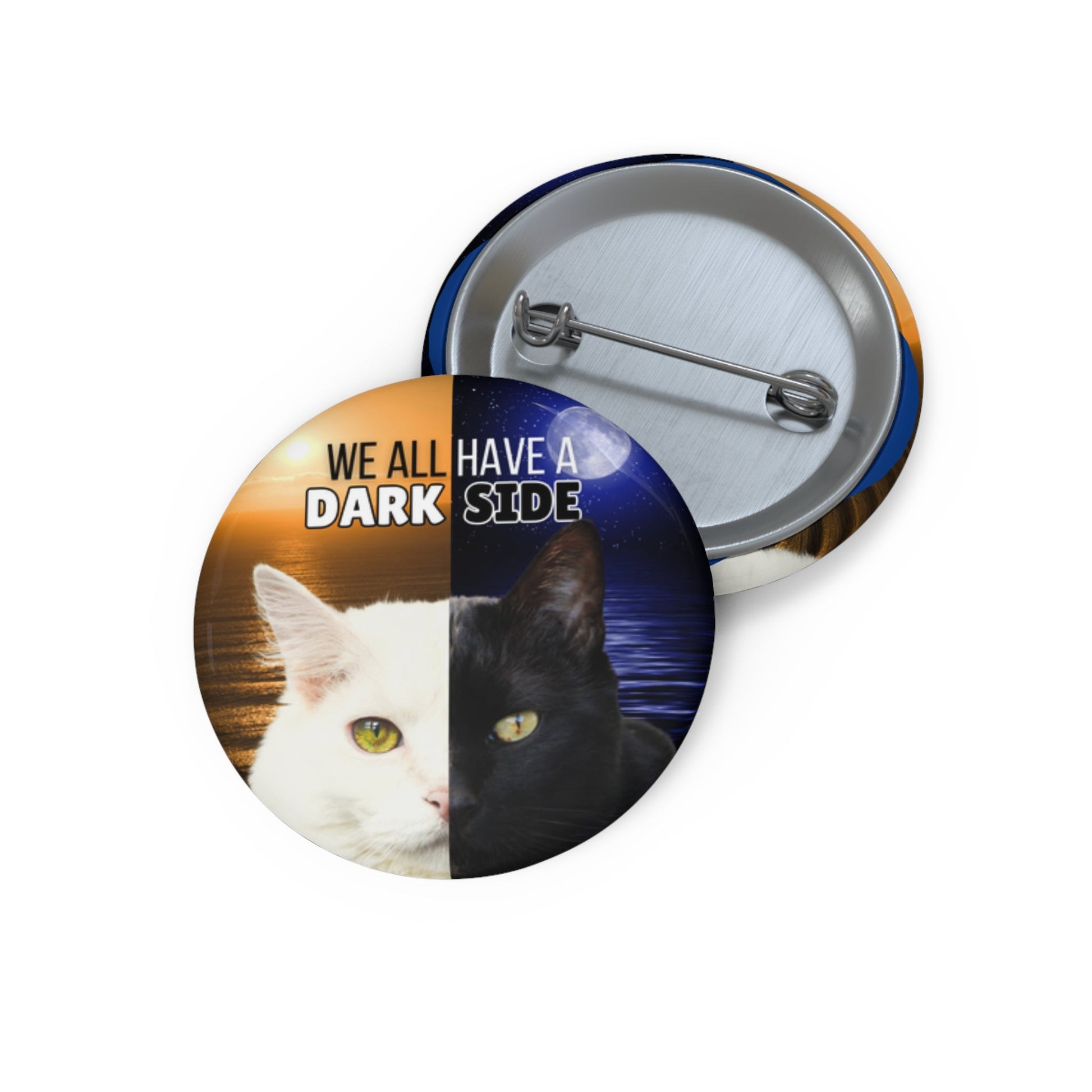 Embrace the Duality – Cat Pinback Button - Korvel