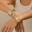 Versatile Irregular Opening Bracelet in Metal Style