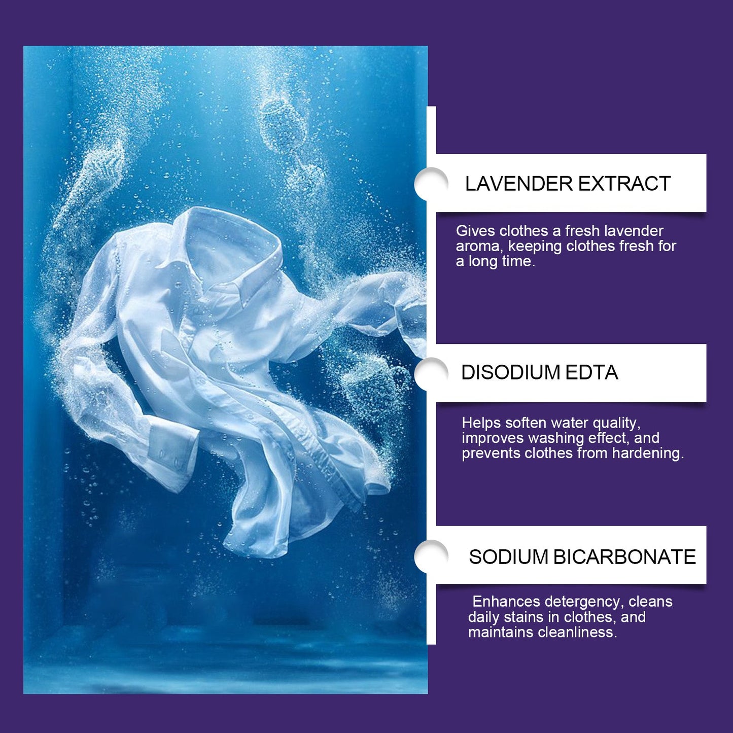 Laundry Detergent Gently Cleans Clothes Decontamination Long-Lasting Fragrance Cleaning Laundry Bubble Paper - Korvel