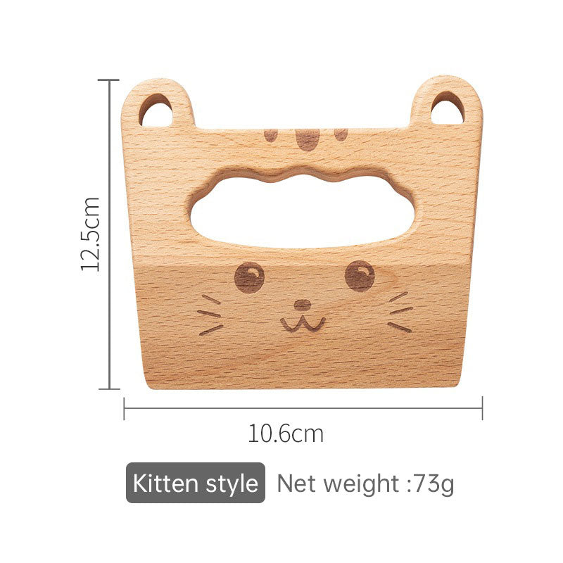 Couteau en bois pour enfants - Jouet de cuisine sûr et durable