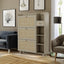 Natural Bohemian style shoe cabinet with 3 rattan flip drawers, 3 square shelves, and 1 storage drawer,  Natural - Korvel