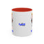Taza de café de acento vibrante