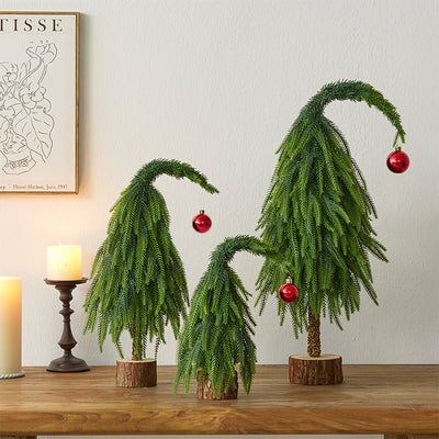 Ornement de Bureau en Feuilles de Noël au Cou Tordu