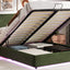 Hydraulic Storage Bed with RGB LED Lights and Bluetooth Speaker