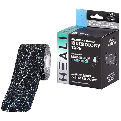 Premium Kinesiology Tape with Magnesium & Menthol - Blue Splatter