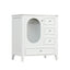 30" Bathroom Vanity with Sink, Bathroom Vanity Cabinet with Three Drawers and Door, Solid Wood and MDF, White - Korvel
