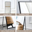 Aluminum alloy metal frame wall mounted full-length mirror black 65 * 23“ - Korvel