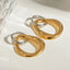 18K Gold-Plated Stainless Steel Contrast Asymmetrical  Earrings - Korvel