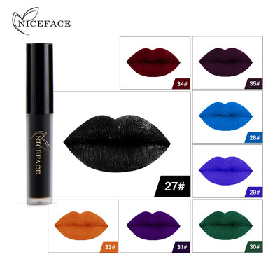 NICEFACE Halloween Wonderful Color Lip Gloss Non-Stick Cup Does Not Fade Liquid Lipstick - Korvel