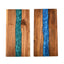 Acacia Wood Resin Splicing Large Charcuterie Board Epoxy Resin Ocean Wave Pattern Cutting Board for Kitchen - Korvel