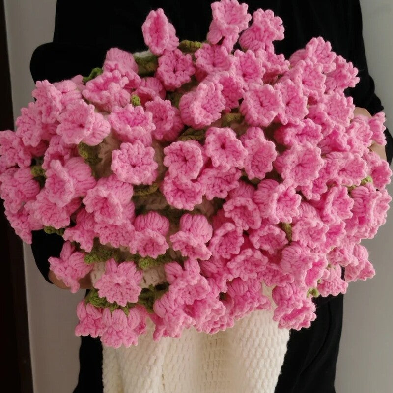 60cm New Creative Rose Bouquet Blanket (Finished), Crocheted Flower Bouquet Gift for Girlfriend - Korvel