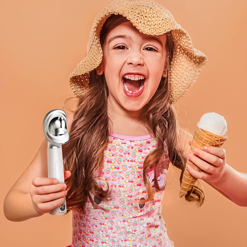 Rechargeable Heated Scoop: Adjustable Temp, Rapid Heat for Ice Cream & More - Korvel