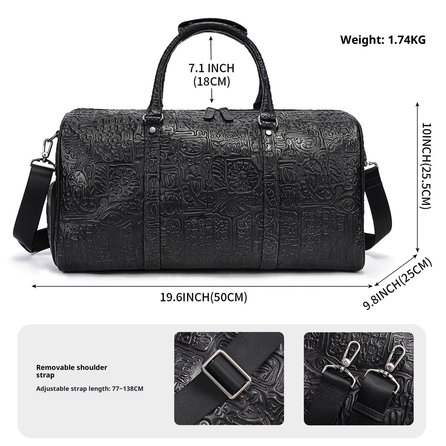Sac à main rétro embossé premium pour hommes
