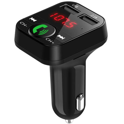 B2 Car MP3 Bluetooth Hands-Free Car Player FM Transmitter Car Charger Receiver - Korvel
