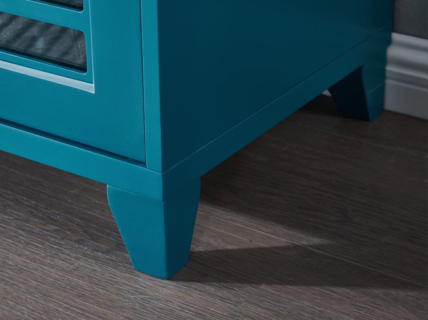 60" Teal Blue Sideboard Buffet Table & Storage Cabinet