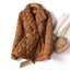 Chaqueta Puffer de Punto Ripple para Invierno con Cinturón