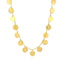 14k Yellow Gold Choker Necklace with Polished Discs