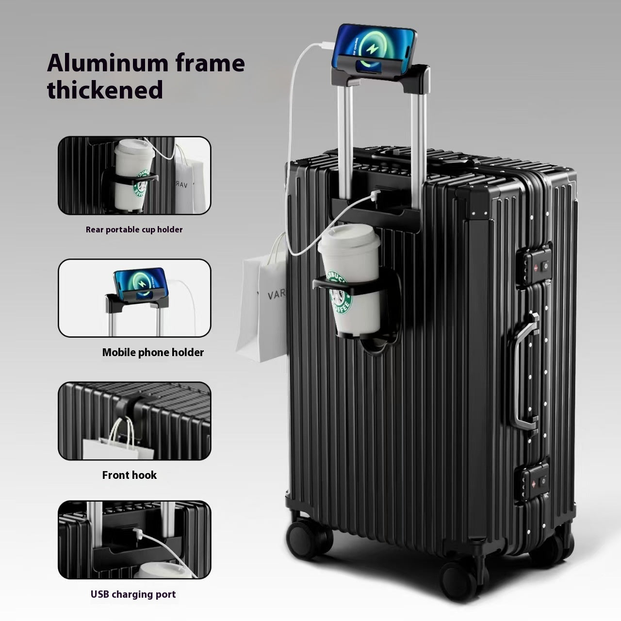Premium Multifunctional Large-Capacity Carry-On Trolley Case