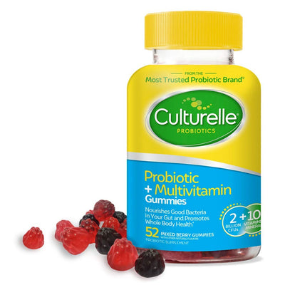 Gommes Probiotiques + Multivitamines Culturelle, Saveur Baies Mélangées