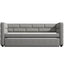 Twin Size Daybed with Trundle  Upholstered Daybed with Padded Back  Gray - Korvel