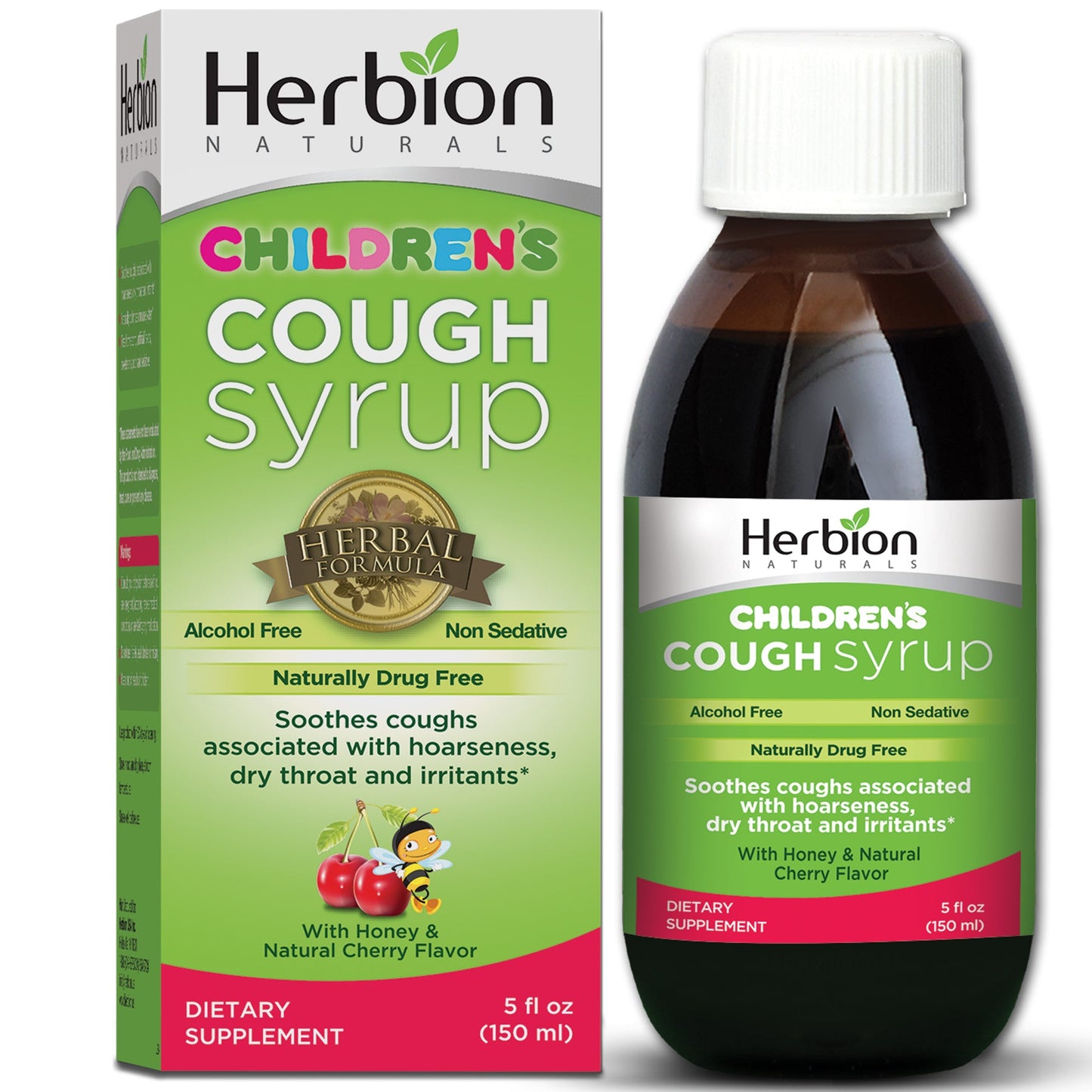 Sirop pour la gorge Herbion Naturals pour enfants - Saveur cerise, 5 oz