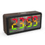 LED Wood-Grain Alarm Clock with RGB Color Display