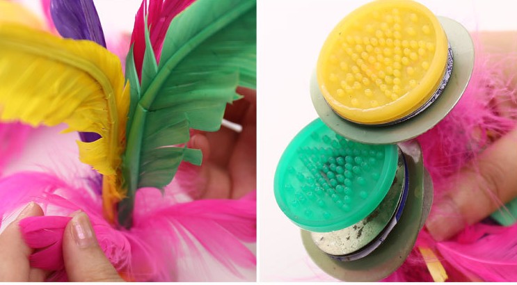 21CM Hacky Sack Foot Sports Game Brand Kick Feather Kicking Shuttlecocks Badminton - Korvel