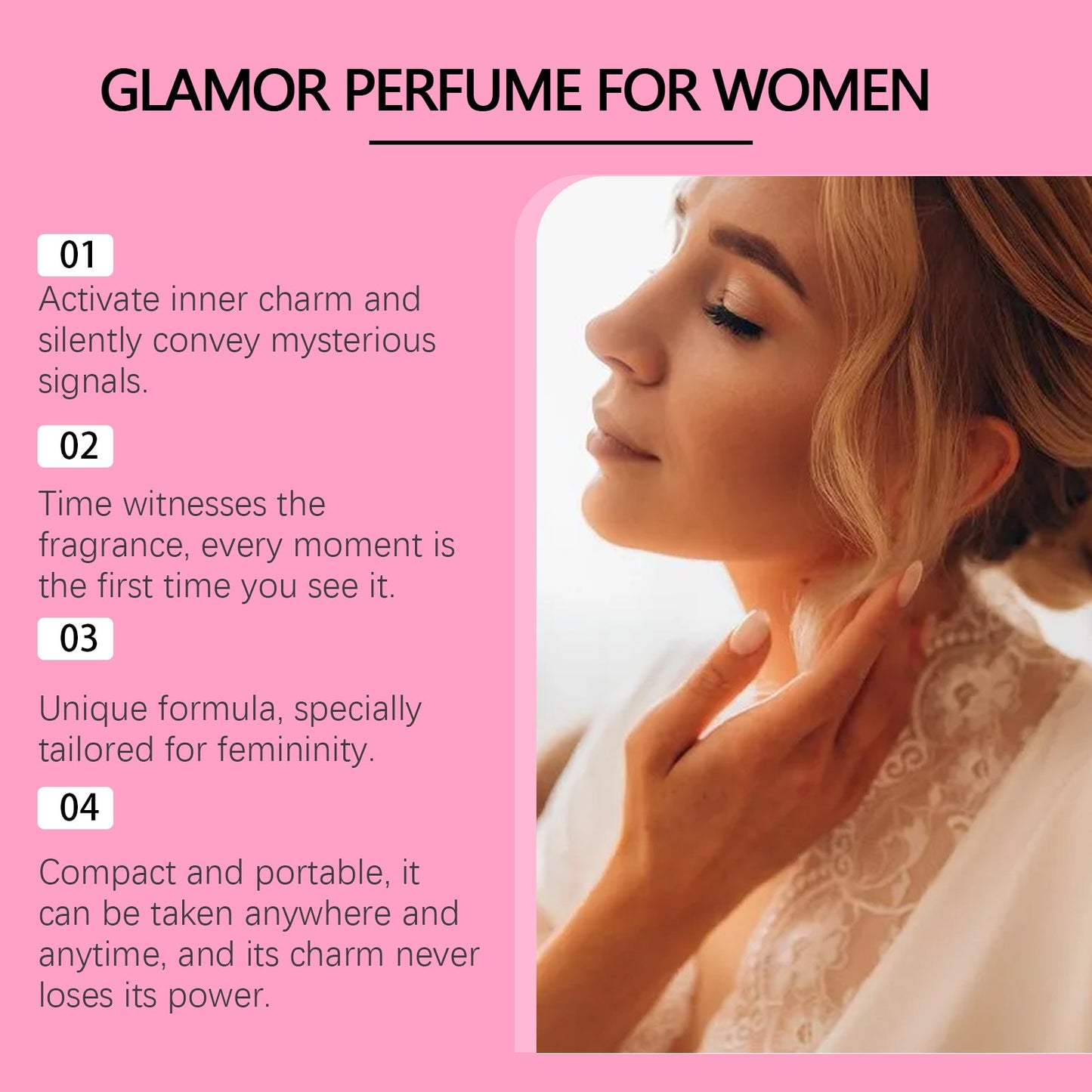 Glamor Perfume For Women, Fragrance Lasting Fragrance Portable Women Adult Elegant Fresh Exudes Natural Niche Flirtatious Attractive Perfume - Korvel