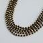Collar de cuentas de ágata negra chapado en oro hecho a mano para mujeres