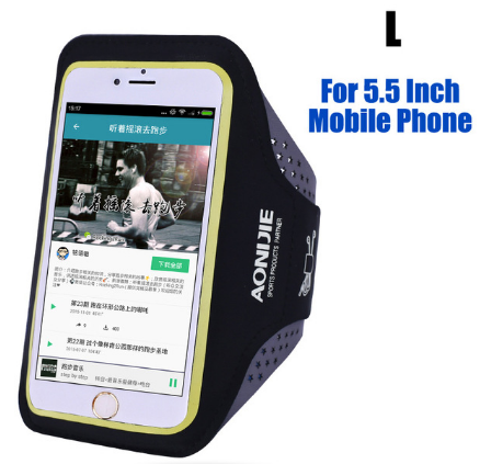 AONIJIE  Running Arm Pack Outdoor Sport Hiking Camping Gym Fitness 5.5 4.7 Inch Touch Screen iPhone 6S Mobile Phone Bag - Korvel