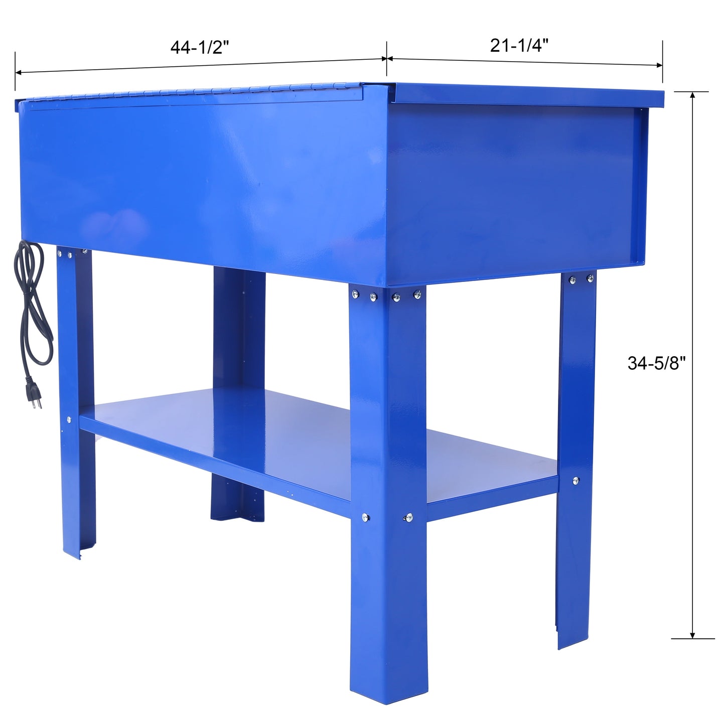 40 Gallon Parts Washer 24 Gallon Solvent Capacity 5 Gallon Per Minute Max Pump Output Heavy Duty Steel Powder Coated blue - Korvel