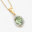 Pendentif en or 14K avec tourmaline verte et diamants de 1,27 carat