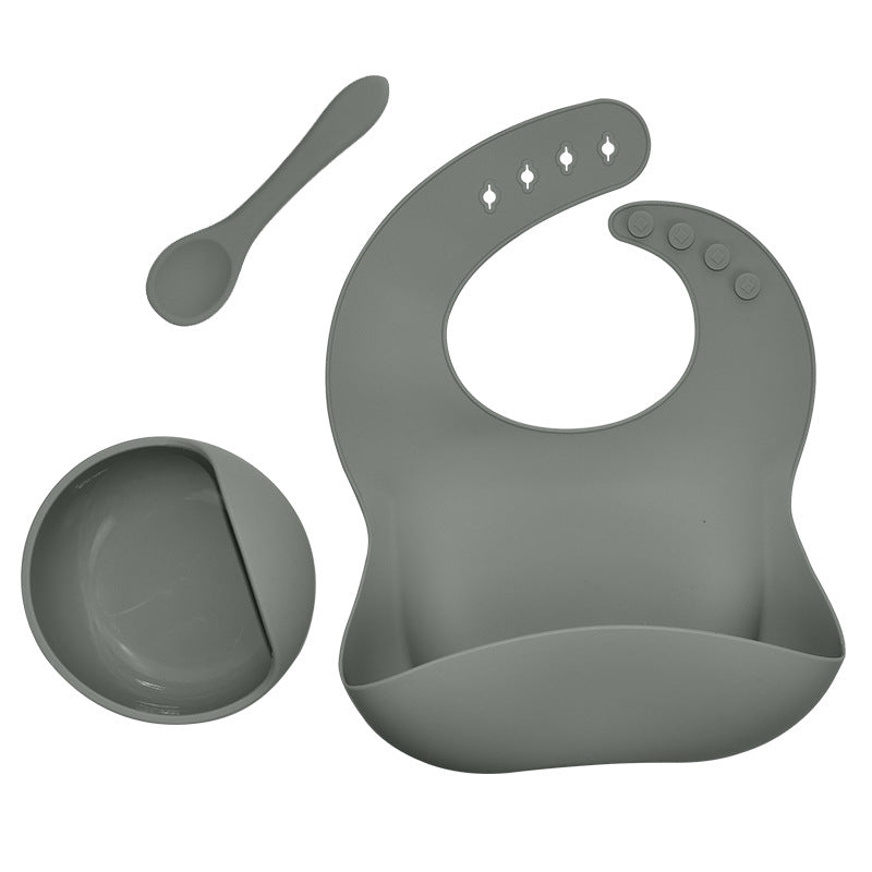 Premium Silicone Baby Feeding Set - 3-Piece Tableware