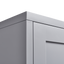 Grey metal kitchen storage cabinet, kitchen pantry storage cabinet with door and shelf, adjustable leveling feet - Korvel