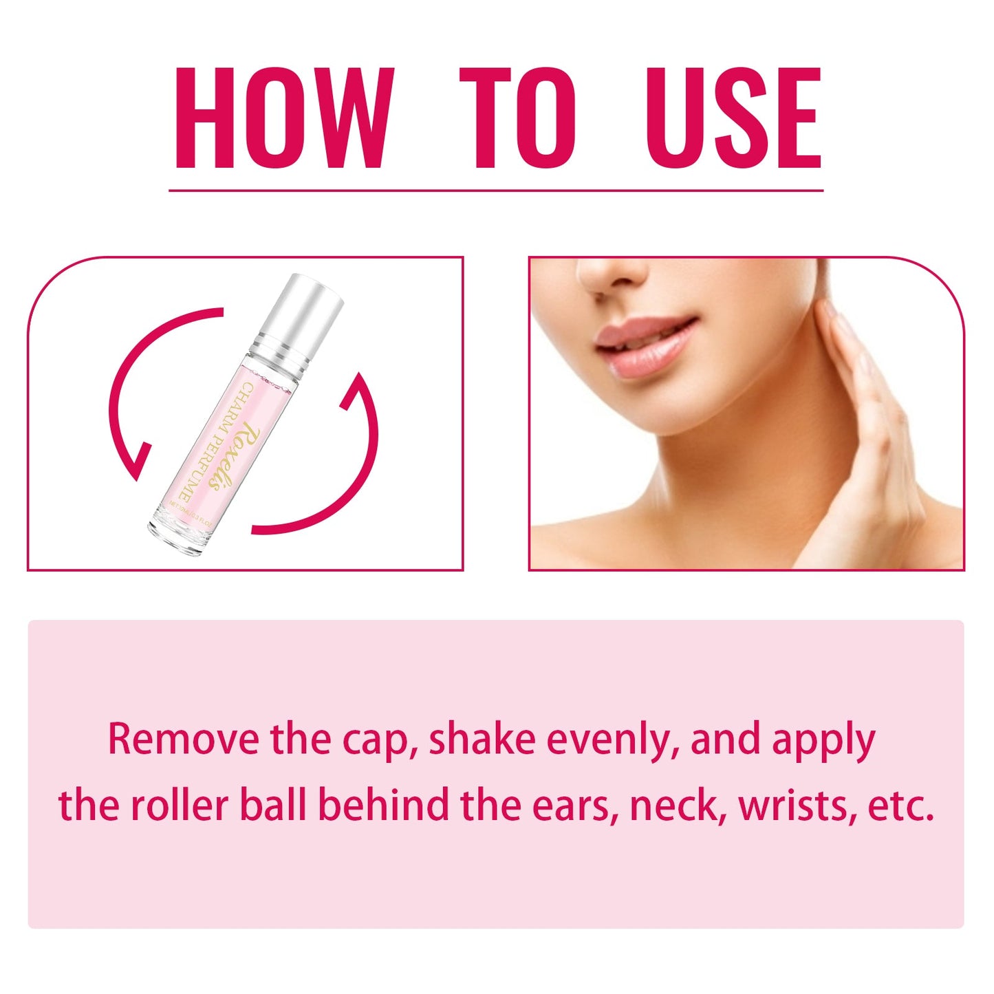 Charm Perfume, Women With Light Fragrance Wrist Neck Legs Lovers Body Fragrance Natural Clear - Korvel