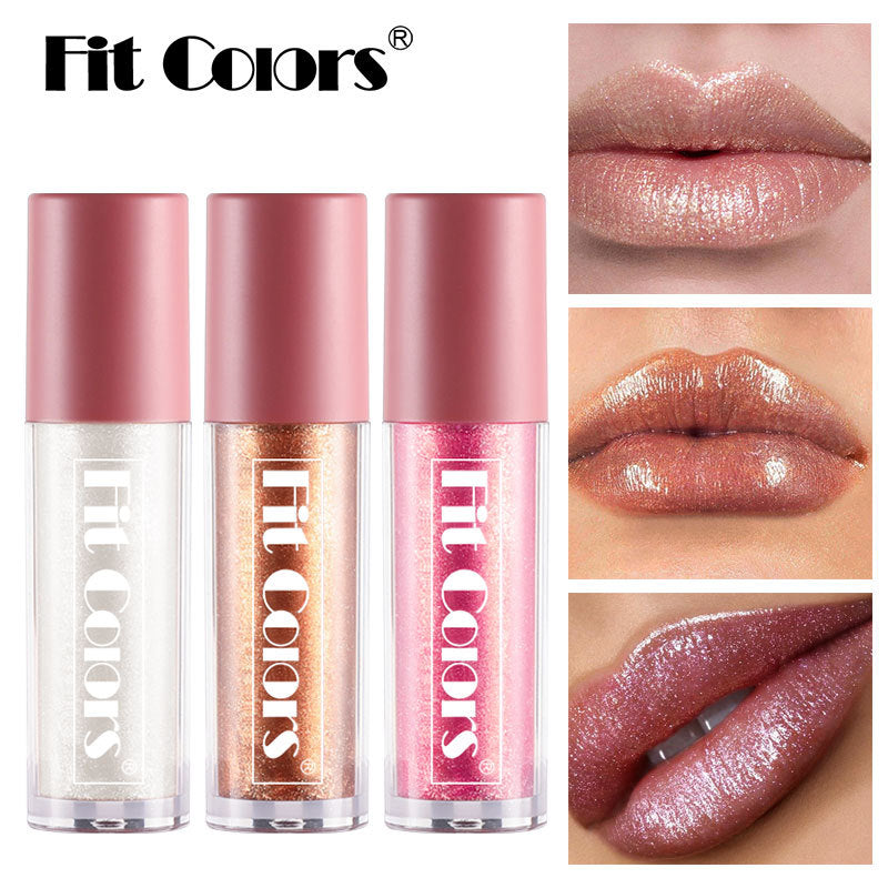 Fit Colors Pearlescent Lip Gloss Matte Non-Stick Cup Mermaid Sparkling Lip Gloss - Korvel