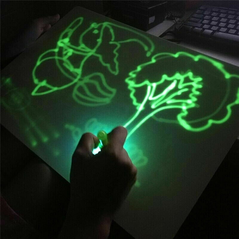 Draw With Light Fun  Glowing Paint Glow Light Tablet Draw With Light Fun And Developing Toy - Korvel