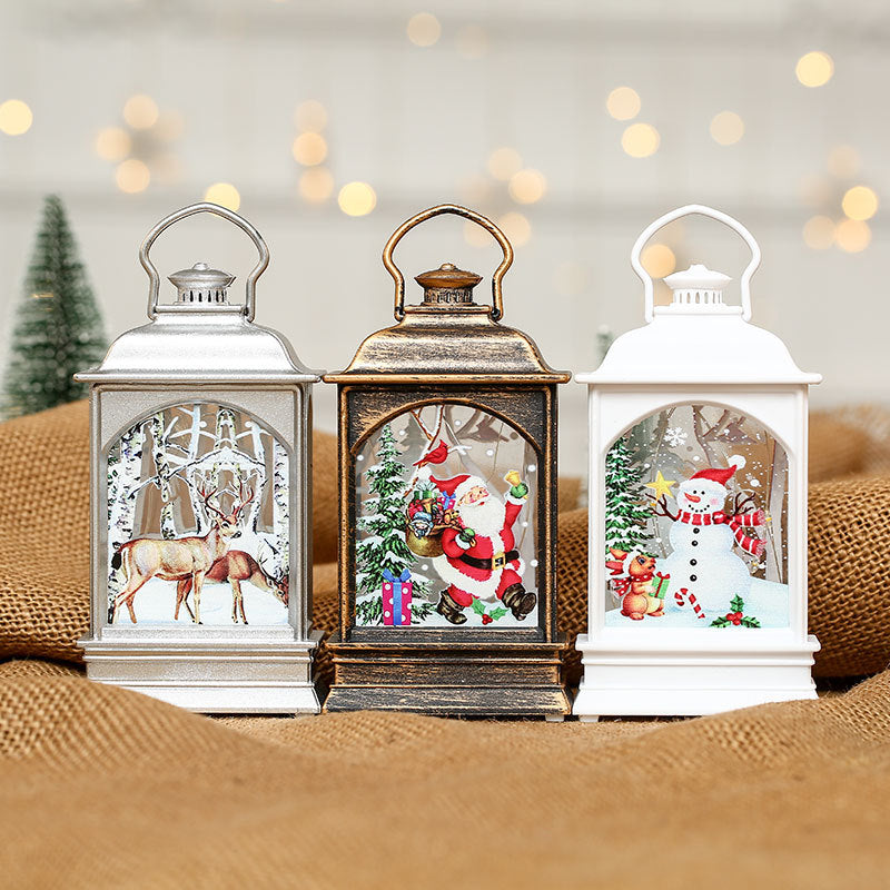 Christmas decorations, illuminated hand-held oil lamps, LED display window decorations, party decorations, children's small gifts - Korvel