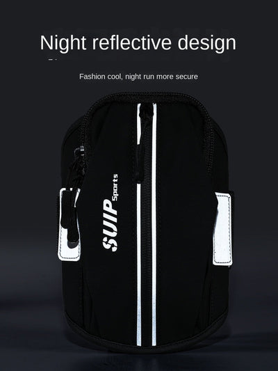 Outdoor fitness arm bag elastic men's and women's universal arm cover wrist bag fashionable waterproof running phone arm bag - Korvel