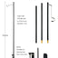 Portable Aluminum Alloy Camping Lamp Holder with Storage Bag
